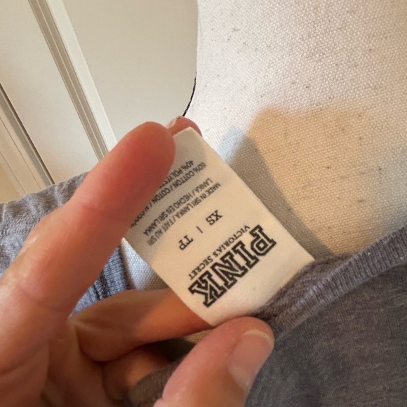 Pink Victorias Secret grey with aztec pink pocket Tshirt - Picture 2 of 3